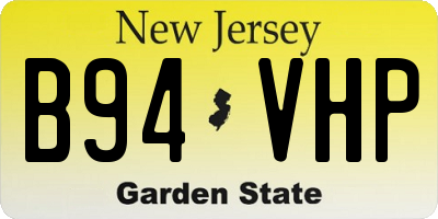 NJ license plate B94VHP