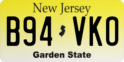 NJ license plate B94VKO