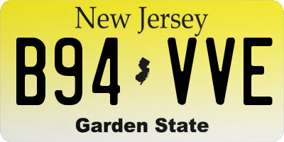 NJ license plate B94VVE