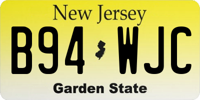 NJ license plate B94WJC