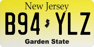 NJ license plate B94YLZ