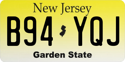 NJ license plate B94YQJ