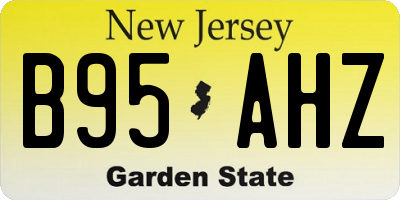 NJ license plate B95AHZ