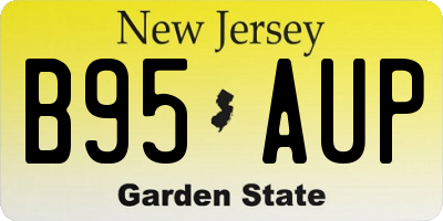 NJ license plate B95AUP