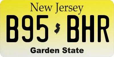 NJ license plate B95BHR