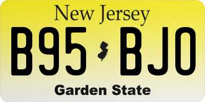NJ license plate B95BJO
