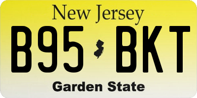 NJ license plate B95BKT