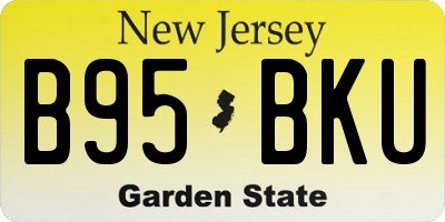 NJ license plate B95BKU