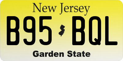 NJ license plate B95BQL