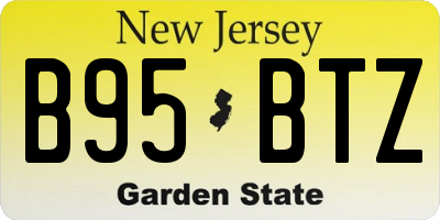 NJ license plate B95BTZ