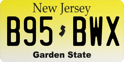 NJ license plate B95BWX