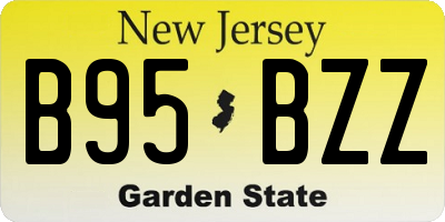 NJ license plate B95BZZ