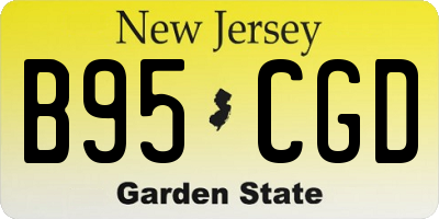 NJ license plate B95CGD