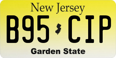 NJ license plate B95CIP