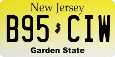 NJ license plate B95CIW