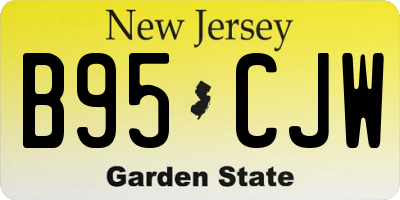 NJ license plate B95CJW