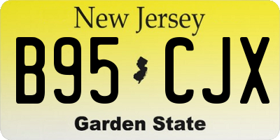 NJ license plate B95CJX