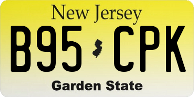 NJ license plate B95CPK