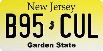 NJ license plate B95CUL