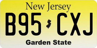 NJ license plate B95CXJ