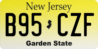 NJ license plate B95CZF