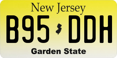 NJ license plate B95DDH
