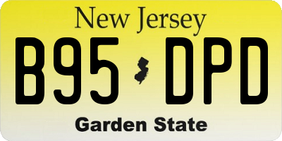 NJ license plate B95DPD