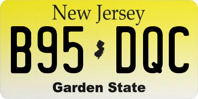 NJ license plate B95DQC