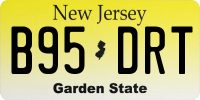 NJ license plate B95DRT