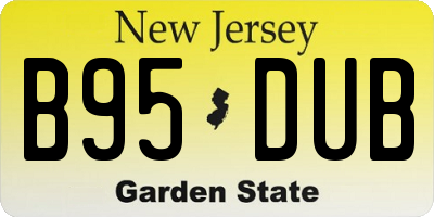 NJ license plate B95DUB