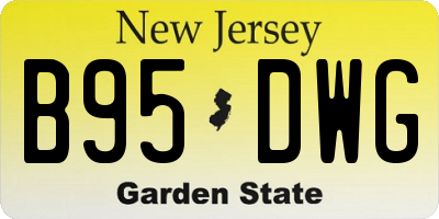 NJ license plate B95DWG