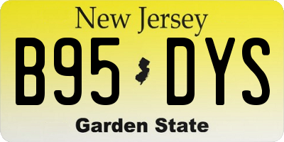 NJ license plate B95DYS