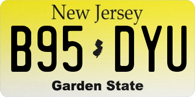 NJ license plate B95DYU