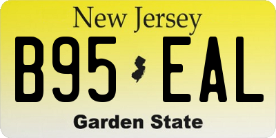 NJ license plate B95EAL
