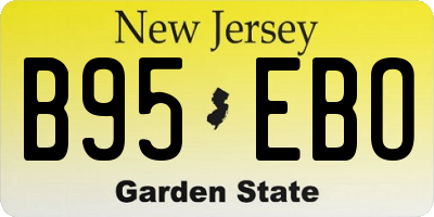 NJ license plate B95EBO