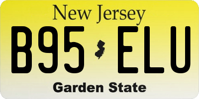 NJ license plate B95ELU