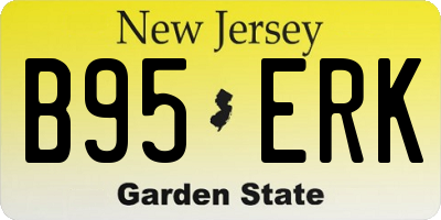 NJ license plate B95ERK