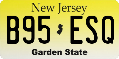 NJ license plate B95ESQ