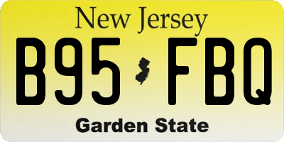 NJ license plate B95FBQ