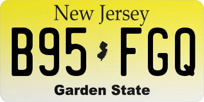 NJ license plate B95FGQ
