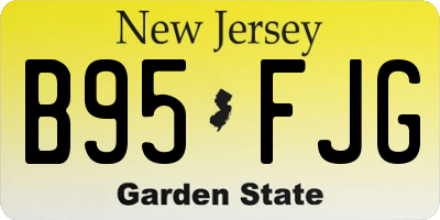 NJ license plate B95FJG