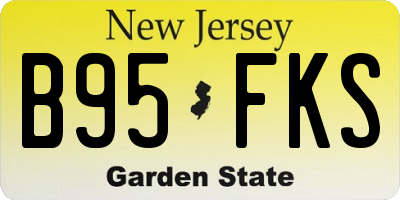 NJ license plate B95FKS