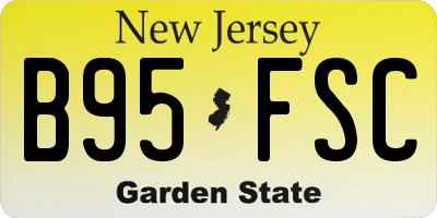 NJ license plate B95FSC