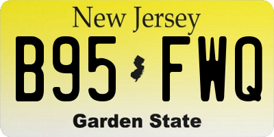NJ license plate B95FWQ