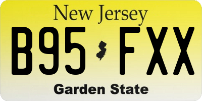 NJ license plate B95FXX