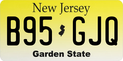 NJ license plate B95GJQ