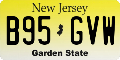 NJ license plate B95GVW