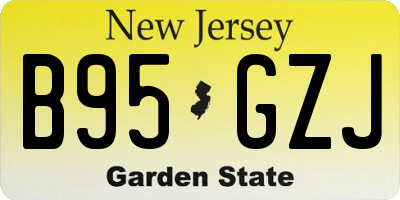 NJ license plate B95GZJ
