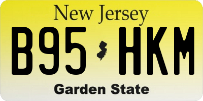 NJ license plate B95HKM