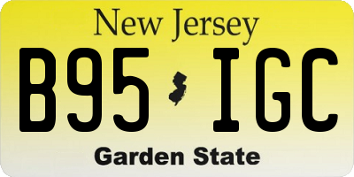 NJ license plate B95IGC